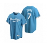 Los Angeles Dodgers #7 Julio Urias Nike Light Blue Cooperstown Collection Alternate Jersey