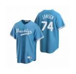 Los Angeles Dodgers #74 Kenley Jansen Nike Light Blue Cooperstown Collection Alternate Jersey