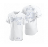 Men #20 Don Sutton Los Angeles Dodgers White Awards Collection Retirement Jersey