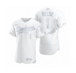 Men Pee Wee Reese #1 Los Angeles Dodgers White Awards Collection Retirement Jersey