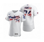 Men's Kenley Jansen #74 Los Angeles Dodgers White 2020 Stars & Stripes 4th of July Jersey