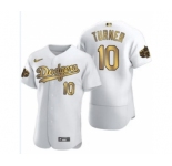 Men's Los Angeles Dodgers #10 Justin Turner White 2022 All Star Stitched Flex Base Nike Jersey
