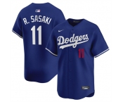 Men's Los Angeles Dodgers #11 Roki Sasaki Royal 2025 Alternate Limited Stitched Baseball Jersey
