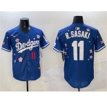 Men's Los Angeles Dodgers #11 Roki Sasaki Royal 2025 Tokyo Series Limited Stitched Baseball Jersey