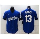 Men's Los Angeles Dodgers #13 Max Muncy Blue Game City Player Jersey