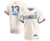 Men's Los Angeles Dodgers #13 Max Muncy Cream 2024 City Connect Limited Stitched Baseball Jersey