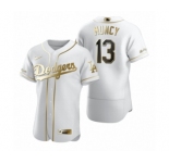 Men's Los Angeles Dodgers #13 Max Muncy Nike White Authentic Golden Edition Jersey