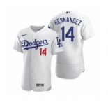 Men's Los Angeles Dodgers #14 Enrique Hernandez Nike White 2020 Authentic Jersey