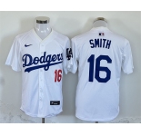 Men's Los Angeles Dodgers #16 Will Smith White 2024 Limited Stitched Baseball Jersey