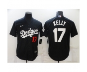 Men's Los Angeles Dodgers #17 Joe Kelly Black Game Collection Baseball Jersey