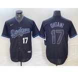 Men's Los Angeles Dodgers #17 Joe Kelly Number Lights Out Black Fashion Stitched Cool Base Nike Jersey