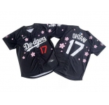 Men's Los Angeles Dodgers #17 Shohei Ohtani Black 2025 Tokyo Series Limited Stitched Baseball Jersey