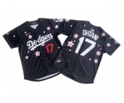 Men's Los Angeles Dodgers #17 Shohei Ohtani Black 2025 Tokyo Series Limited Stitched Baseball Jersey