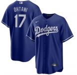 Men's Los Angeles Dodgers #17 Shohei Ohtani Blue Cool Base Stitched Jersey
