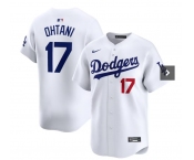 Men’s Los Angeles Dodgers #17 Shohei Ohtani Nike White Cool Base Limited  Player Jersey