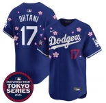 Men's Los Angeles Dodgers #17 Shohei Ohtani Royal 2025 Tokyo Series Limited Stitched Baseball Jersey