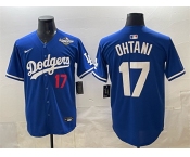 Men's Los Angeles Dodgers #17 Shohei Ohtani Royal 2025 World Series Limited Stitched Baseball Jersey