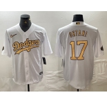 Men's Los Angeles Dodgers #17 Shohei Ohtani White 2022 All Star Stitched Cool Base Nike Jersey