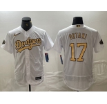Men's Los Angeles Dodgers #17 Shohei Ohtani White 2022 All Star Stitched Flex Base Nike Jersey