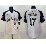 Men's Los Angeles Dodgers #17 Shohei Ohtani White Black Mexico 2025 LA Gothic Style With Fernando Patch Vapor Premier Limited Stitched Baseball Jersey