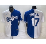 Men's Los Angeles Dodgers #17 Shohei Ohtani White Blue Two Tone Stitched Baseball Jerseys