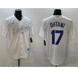 Men's Los Angeles Dodgers #17 Shohei Ohtani White Fashion Cool Base Stitched Baseball Jersey