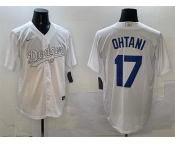 Men's Los Angeles Dodgers #17 Shohei Ohtani White Fashion Cool Base Stitched Baseball Jersey