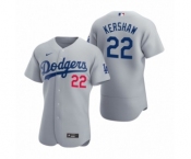 Men's Los Angeles Dodgers #22 Clayton Kershaw Nike Gray Authentic 2020 Alternate Jersey