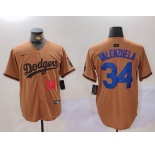 Men's Los Angeles Dodgers #22 Clayton Kershaw Number Olive Cool Base Limited Stitched Jersey