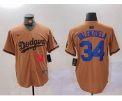 Men's Los Angeles Dodgers #22 Clayton Kershaw Number Olive Cool Base Limited Stitched Jersey