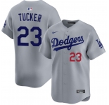 Men's Los Angeles Dodgers #23 Kyle Tucker Gray 2026 Limited Stitched Baseball Jersey