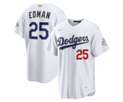 Men's Los Angeles Dodgers #25 Tommy Edman Nike White 2026 Gold Collection Stadium Jersey