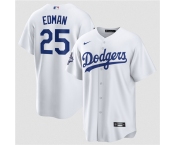 Men's Los Angeles Dodgers #25 Tommy Edman White 2025 World Series Champions Stitched Baseball Jersey