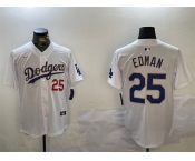Men's Los Angeles Dodgers #25 Tommy Edman White Gold Home Limited Stitched Baseball Jersey