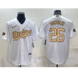 Men's Los Angeles Dodgers #26 Tony Gonsolin White 2022 All Star Stitched Cool Base Nike Jersey