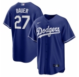 Men's Los Angeles Dodgers #27 Trevor Bauer Blue Nike Royal Alternate Official Replica Player Jersey