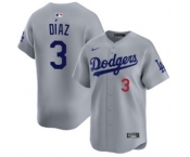Men's Los Angeles Dodgers #3 Edwin Díaz Royal Limited Stitched Baseball Jersey