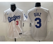 Men's Los Angeles Dodgers #3 Edwin Díaz White 2025 Limited Stitched Baseball Jersey