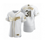 Men's Los Angeles Dodgers #31 Joc Pederson Nike White Authentic Golden Edition Jersey