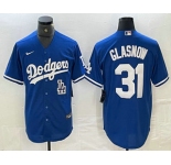 Men's Los Angeles Dodgers #31 Tyler Glasnow Blue Stitched Cool Base Nike Jerseys