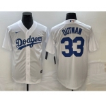 Men's Los Angeles Dodgers #33 James Outman White Cool Base Stitched Jersey