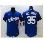 Men's Los Angeles Dodgers #35 Cody Bellinger Blue Elite City Player Jersey