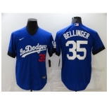 Men's Los Angeles Dodgers #35 Cody Bellinger Blue Game City Player Jersey