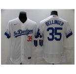 Men's Los Angeles Dodgers #35 Cody Bellinger White Elite City Player Jersey
