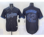 Men's Los Angeles Dodgers #42 Jackie Robinson Black Fashion Stitched Baseball Jersey