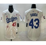Men's Los Angeles Dodgers #43 Anthony Banda White 2025 Tokyo Series Limited Jersey