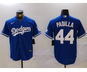 Men's Los Angeles Dodgers #44 Vicente Padilla Blue Cool Base Stitched Jersey