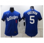 Men's Los Angeles Dodgers #5 Freddie Freeman Blue City Player Jerseys