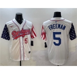 Men's Los Angeles Dodgers #5 Freddie Freeman White Limited Stitched Baseball Jersey