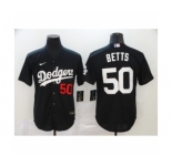 Men's Los Angeles Dodgers #50 Mookie Betts Black 2020 Cool Base Jersey